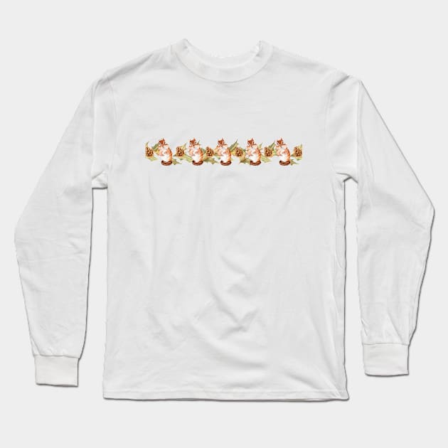 Chipmunks and Acorns,Fall,Christmas Long Sleeve T-Shirt by allthumbs